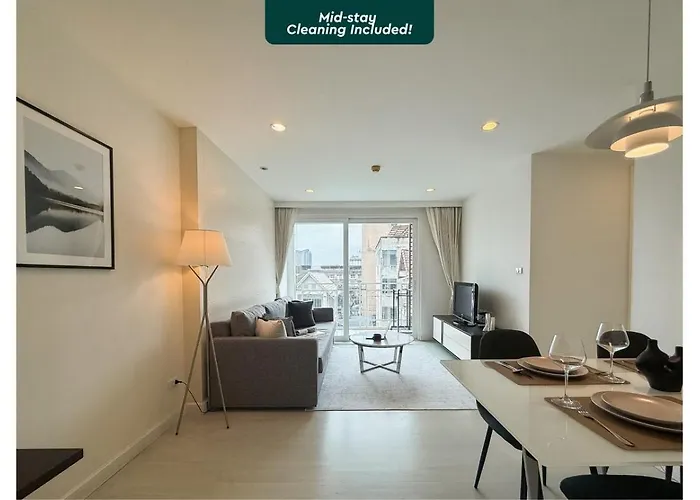 度假居 Modern Near Iconsiam L Steps To Bts Krung Thon Buri L Ultra Fast Wifi *